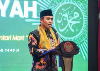 Foto: Wali Kota Pasuruan menyampaikan sambutan di Balappan 2025