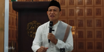 Ustaz Abu Nasir isi kajian berbuka bersama di Masjid Al-Ikhlas Bukir/Yogi Arfan