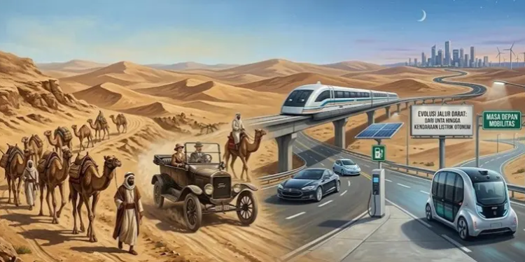 Islam menyatukan iman, ilmu, dan etika dalam setiap evolusi transportasi demi kemaslahatan umat/Ilustrasi Joesi