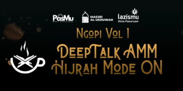 Ngopi, berbagi inspirasi, dan menguatkan semangat hijrah bersama Pemuda Muhammadiyah dalam suasana hangat islami. (Ilustrasi: pasmu.id)