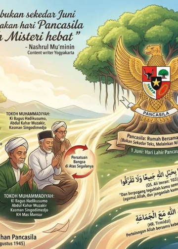 1 Juni bukan sekadar sejarah; Pancasila adalah kompas persatuan yang menjaga Indonesia tetap utuh. (Ilustrasi: AI)
