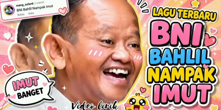Bahlil jadi lagu bank: pujian ironis yang bikin publik hafal rima, bukan kebijakan. (Ilustrasi: AI)