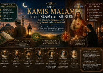 Kamis malam: umat Islam berdoa, umat Katolik berjaga. Satu rindu pada Tuhan, dua tradisi yang indah. (Ilustrasi:AI)