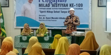 Milad ke-109 ‘Aisyiyah Panggungrejo menguatkan dakwah kesehatan melalui semangat hidup sehat tanpa obat. (foto: Firnas/pasmu.id)