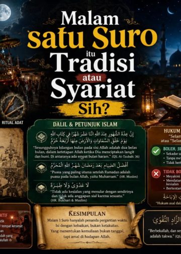 Malam 1 Suro tradisi budaya, bukan syariat. Isi dengan ibadah, jauhi mitos kesialan. (Ilustrasi: AI)