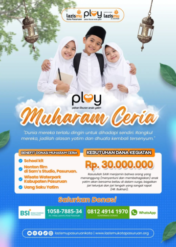 Lazismu Kota Pasuruan luncurkan PLAY 2026, liburan edukatif bagi 50 anak yatim di Muharam. (Ilustrasi: Lazismu Kota Pasuruan)