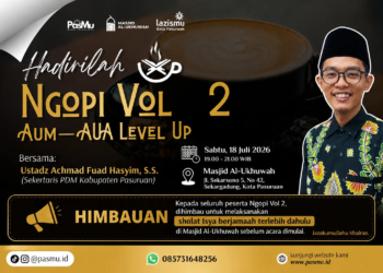 NGOPI Vol. 2 mempererat sinergi AUM, AUA, dan AMM melalui diskusi inspiratif berlandaskan ukhuwah serta kolaborasi. (Ilustrasi: Yogi/pasmu.id)