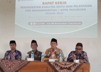 Raker SMK Mutu memperkuat sinergi, loyalitas, dan komitmen bersama menuju sekolah unggul, berkarakter, dan berkemajuan. (foto: Fiqo/pasmu.id)