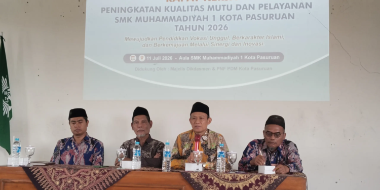 Raker SMK Mutu memperkuat sinergi, loyalitas, dan komitmen bersama menuju sekolah unggul, berkarakter, dan berkemajuan. (foto: Fiqo/pasmu.id)