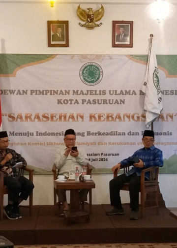 Ketua MUI Pasuruan ajak jaga persatuan, jadikan keberagaman kekuatan, dan rawat harmoni bangsa. (foto: Firnas/pasmu.id)