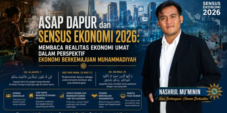 Sensus Ekonomi 2026 penting untuk memetakan ekonomi informal dan mewujudkan keadilan sosial sesuai nilai Muhammadiyah. (Ilustrasi: AI)
