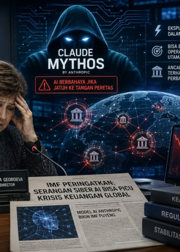 AI yang Membuat IMF Puyeng: Ketika Claude Mythos Dinilai Mampu Mengguncang Sistem Keuangan Dunia Dunia teknologi kembali diguncang. Kali ini bukan karena kemampuan AI menulis artikel, membuat gambar, atau membantu pemrograman, melainkan karena munculnya model kecerdasan buatan yang dinilai memiliki kemampuan luar biasa dalam bidang keamanan siber. Model tersebut adalah Claude Mythos, yang dikembangkan oleh Anthropic. Kemampuannya bahkan membuat International Monetary Fund (IMF) mengeluarkan peringatan serius mengenai potensi ancaman terhadap stabilitas sistem keuangan global. Menurut Anthropic, Mythos dirancang untuk membantu menemukan kelemahan perangkat lunak sebelum dimanfaatkan oleh peretas. Dalam pengujian internal, model ini mampu menemukan ribuan celah keamanan pada berbagai sistem operasi dan peramban web utama di dunia. Namun, kemampuan tersebut juga berarti bahwa jika jatuh ke tangan yang salah, AI ini berpotensi digunakan untuk melakukan serangan siber berskala besar. AI yang Terlalu Pintar untuk Dilepas ke Publik Berbeda dengan chatbot AI pada umumnya, Claude Mythos tidak langsung dirilis secara luas. Anthropic justru membatasi akses hanya kepada sejumlah organisasi terpercaya melalui program Project Glasswing. Langkah tersebut diambil karena perusahaan menyadari kemampuan model ini dapat digunakan bukan hanya untuk memperbaiki sistem keamanan, tetapi juga mengeksploitasi kerentanannya. Di antara mitra awal yang mendapat akses terbatas adalah perusahaan teknologi dan lembaga besar seperti Amazon, Apple, Cisco, Nvidia, dan JPMorgan Chase. IMF: "Waktu Bukan Lagi Teman Kita" Kekhawatiran terbesar datang dari Direktur Pelaksana IMF, Kristalina Georgieva. Dalam wawancara dengan CBS News, Georgieva mengatakan bahwa dunia belum memiliki kemampuan yang memadai untuk melindungi sistem moneter internasional dari ancaman siber yang diperkuat AI. Ia bahkan mengingatkan bahwa "time is not our friend" atau "waktu bukan lagi teman kita", menandakan bahwa perkembangan AI berlangsung jauh lebih cepat dibanding kesiapan sistem pertahanan global. Ancaman terhadap Perbankan Global IMF menilai serangan siber berbasis AI tidak hanya berpotensi mencuri data atau melumpuhkan server. Dalam skenario terburuk, serangan terhadap bank-bank besar dapat menyebabkan: 1. gangguan sistem pembayaran internasional, 2. kepanikan nasabah, 3. tekanan likuiditas, 4. gangguan transaksi lintas negara, 5. bahkan mengancam stabilitas lembaga keuangan yang dianggap "terlalu besar untuk gagal" (too big to fail). Inilah sebabnya isu keamanan AI kini tidak lagi dipandang sekadar masalah teknologi, melainkan telah menjadi isu stabilitas ekonomi global. Sampai Bank Sentral Turun Tangan Besarnya ancaman tersebut membuat pejabat tinggi Amerika Serikat menggelar pertemuan tertutup bersama para pemimpin bank-bank besar untuk membahas risiko Claude Mythos. Laporan CBS News menyebut Ketua Federal Reserve dan pejabat Departemen Keuangan AS bertemu dengan sejumlah CEO bank guna membahas kesiapan menghadapi ancaman AI generasi baru. Ironisnya, Model Ini Sempat Diretas Di tengah upaya pembatasan akses, Anthropic kemudian mengonfirmasi adanya dugaan akses tidak sah terhadap lingkungan vendor pihak ketiga yang berkaitan dengan Mythos. Perusahaan menyatakan investigasi dilakukan dan belum menemukan bukti bahwa sistem inti Anthropic ikut disusupi. Peristiwa tersebut justru memperkuat kekhawatiran bahwa model AI dengan kemampuan luar biasa pun tetap memiliki risiko kebocoran. Pelajaran bagi Dunia Kasus Claude Mythos menunjukkan bahwa perkembangan AI telah memasuki fase baru. Jika sebelumnya dunia khawatir AI menggantikan pekerjaan manusia, kini kekhawatiran bergeser ke kemungkinan AI digunakan sebagai senjata siber yang mampu mempercepat serangan terhadap infrastruktur vital. Bagi regulator seperti IMF, tantangannya bukan lagi sekadar mengikuti perkembangan teknologi, tetapi memastikan inovasi AI tidak berubah menjadi ancaman bagi sistem keuangan dunia. Claude Mythos pada akhirnya menjadi pengingat bahwa di era kecerdasan buatan, perlombaan bukan hanya soal menciptakan AI yang semakin pintar, melainkan juga membangun sistem keamanan yang mampu mengimbanginya. (Ilustrasi: AI)