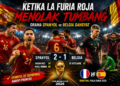 Spanyol lolos ke semifinal Piala Dunia 2026 setelah gol dramatis Mikel Merino di menit akhir. (Ilustrasi: AI)
