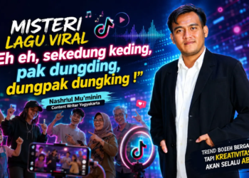 Lagu viral sederhana jadi ruang kreativitas, hiburan, dan pemersatu generasi di era digital. (Ilustrasi: AI)