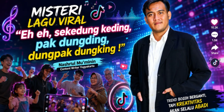 Lagu viral sederhana jadi ruang kreativitas, hiburan, dan pemersatu generasi di era digital. (Ilustrasi: AI)
