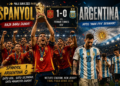Spanyol raja baru Piala Dunia 2026, taklukkan Argentina 1-0 lewat gol Ferran Torres di perpanjangan waktu. (Ilustrasi: AI)