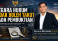 Negara hukum hanya memperoleh legitimasi melalui pembuktian yang adil, transparan, objektif, dan bebas intervensi politik. (Ilustrasi: AI)