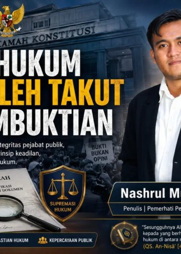 Negara hukum hanya memperoleh legitimasi melalui pembuktian yang adil, transparan, objektif, dan bebas intervensi politik. (Ilustrasi: AI)