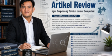 Artikel review adalah sintesis kritis, bukan sekadar rangkuman, yang menawarkan perspektif baru dari analisis literatur. (Ilustrasi: AI)