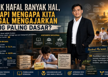 Pendidikan dasar jangan hanya mencetak penghafal, tapi pembangun fondasi pemahaman dan karakter anak bangsa. (Ilustrasi: Ai)