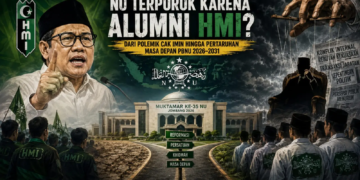 Polemik HMI vs PMII di Muktamar NU jangan mengalihkan dari tugas besar membangun organisasi. (Ilustrasi: AI)