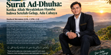 Ad-Dhuha ajarkan gelap bukan akhir; sunyi bukan ditinggal; nikmat diubah jadi kepedulian sosial.